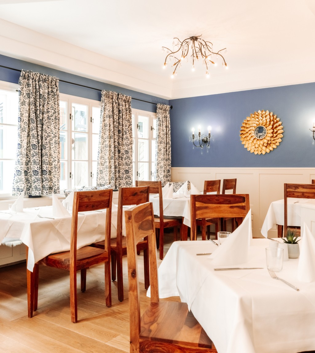 Gemütlicher Speiseraum im Hubertus Boutiquehotel