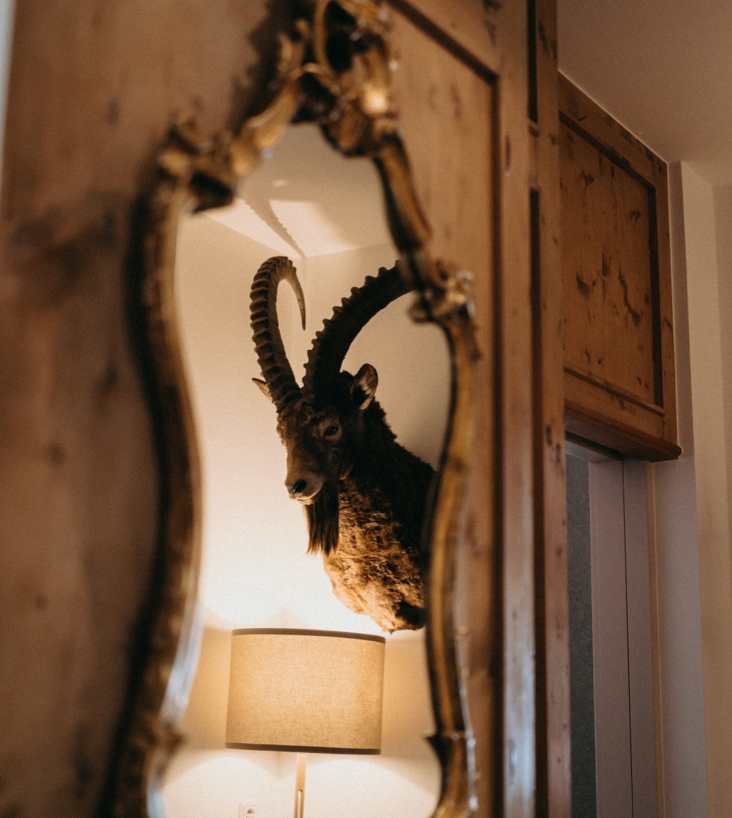 Eleganter Spiegel und stilvolle Ausstattung