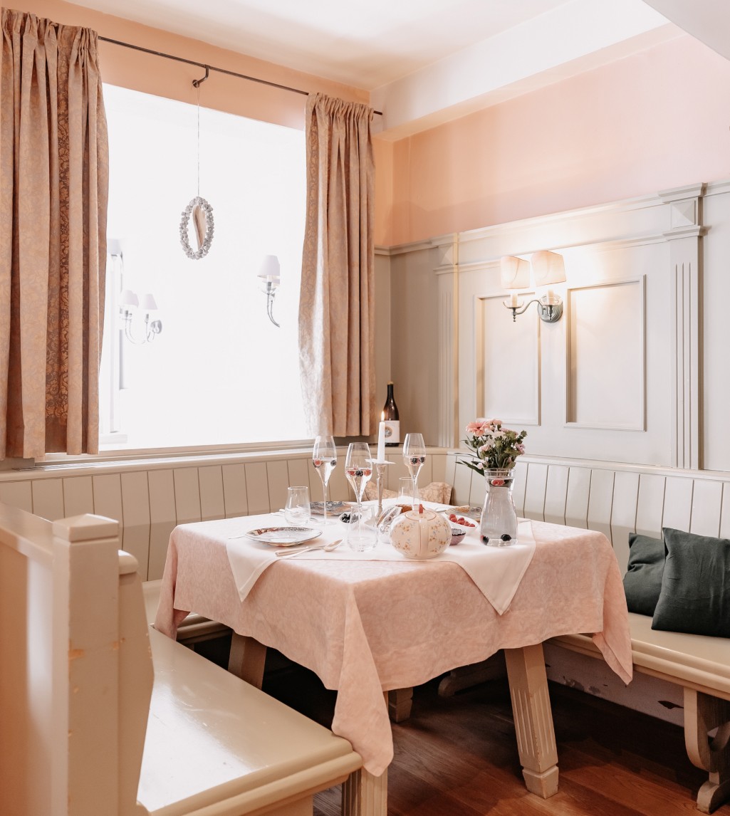 Gedeckter Tisch im Restaurant Hubertus in Filzmoos